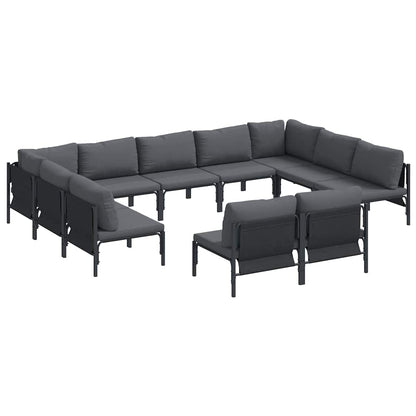 Garden Sofa Set Anthracite Steel