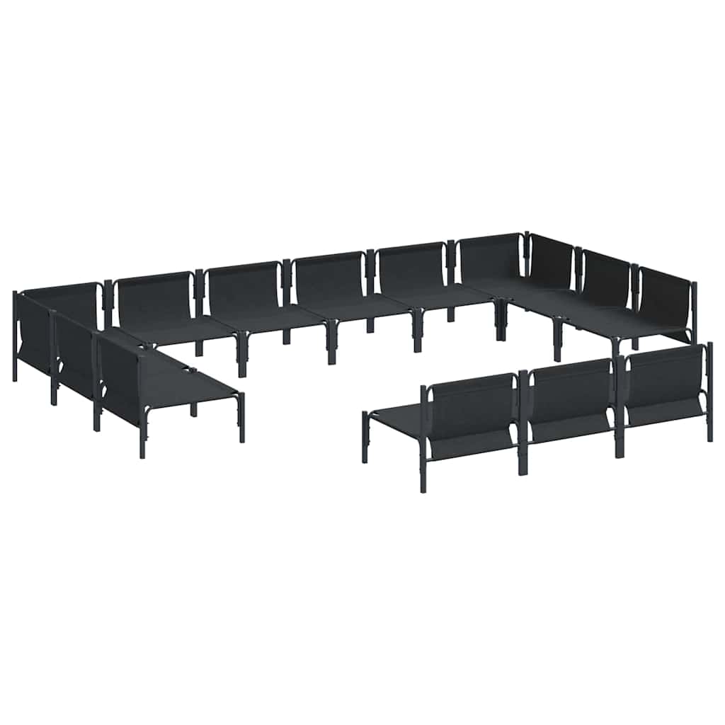 Garden Sofa Set Anthracite Steel