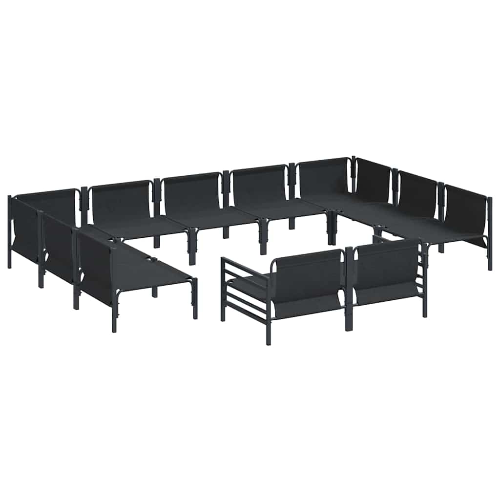 Garden Sofa Set Anthracite Steel