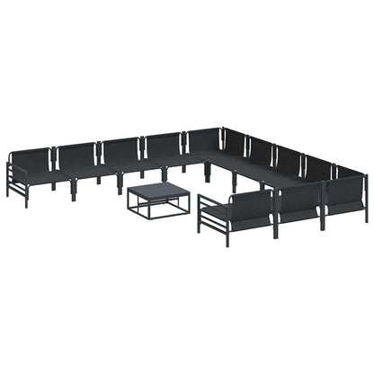 Garden Sofa Set Anthracite Steel