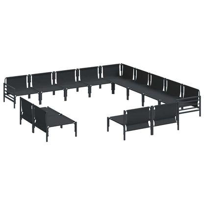 Garden Sofa Set with Cushion Anthracite Steel