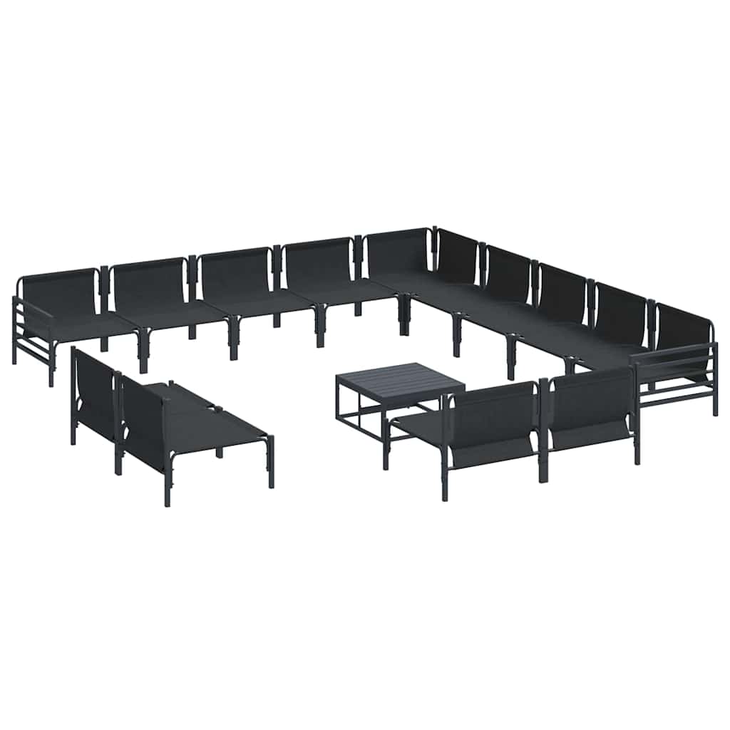 Garden Sofa Set with Cushion Anthracite Steel