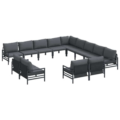 Garden Sofa Set Anthracite Steel