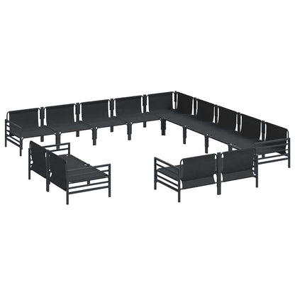 Garden Sofa Set Anthracite Steel