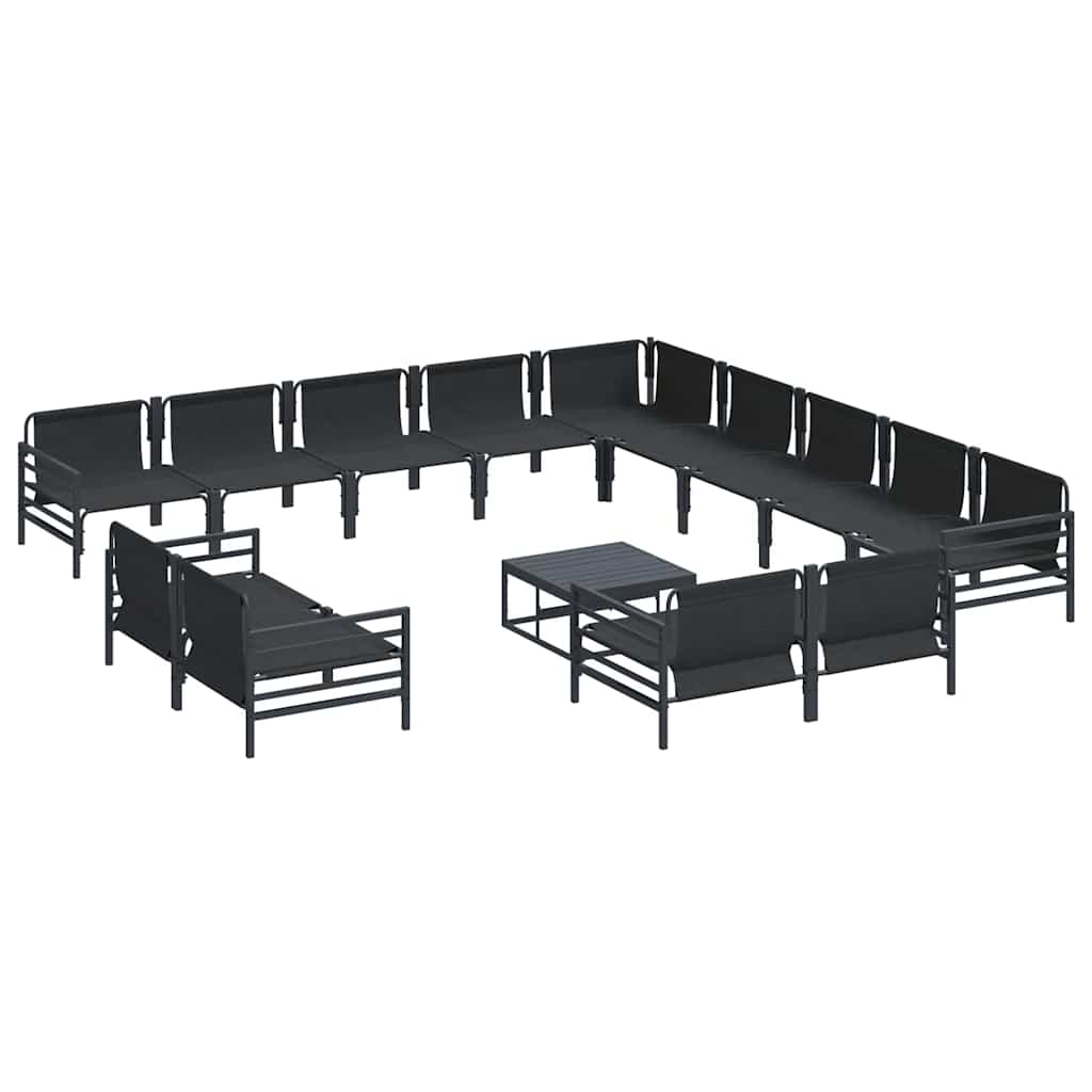 Garden Sofa Set Anthracite Steel