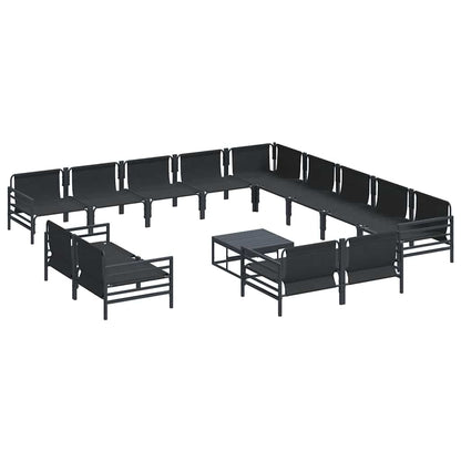 Garden Sofa Set Anthracite Steel