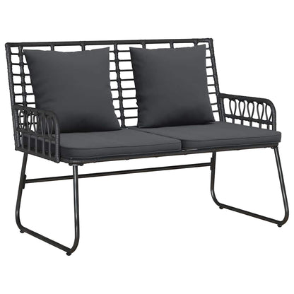 Garden Furniture Set with Cushion 4 pcs Black and Anthracite