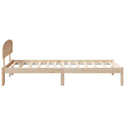 Bed Frame with Headboard Brown 80 x 200 cm Solid Pine wood