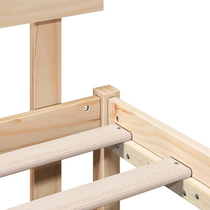 Bed Frame with Headboard Brown 80 x 200 cm Solid Pine wood