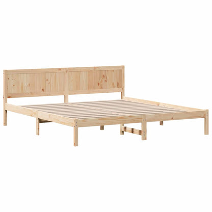 Bed Frame Brown 200 x 200 cm Solid Pine wood