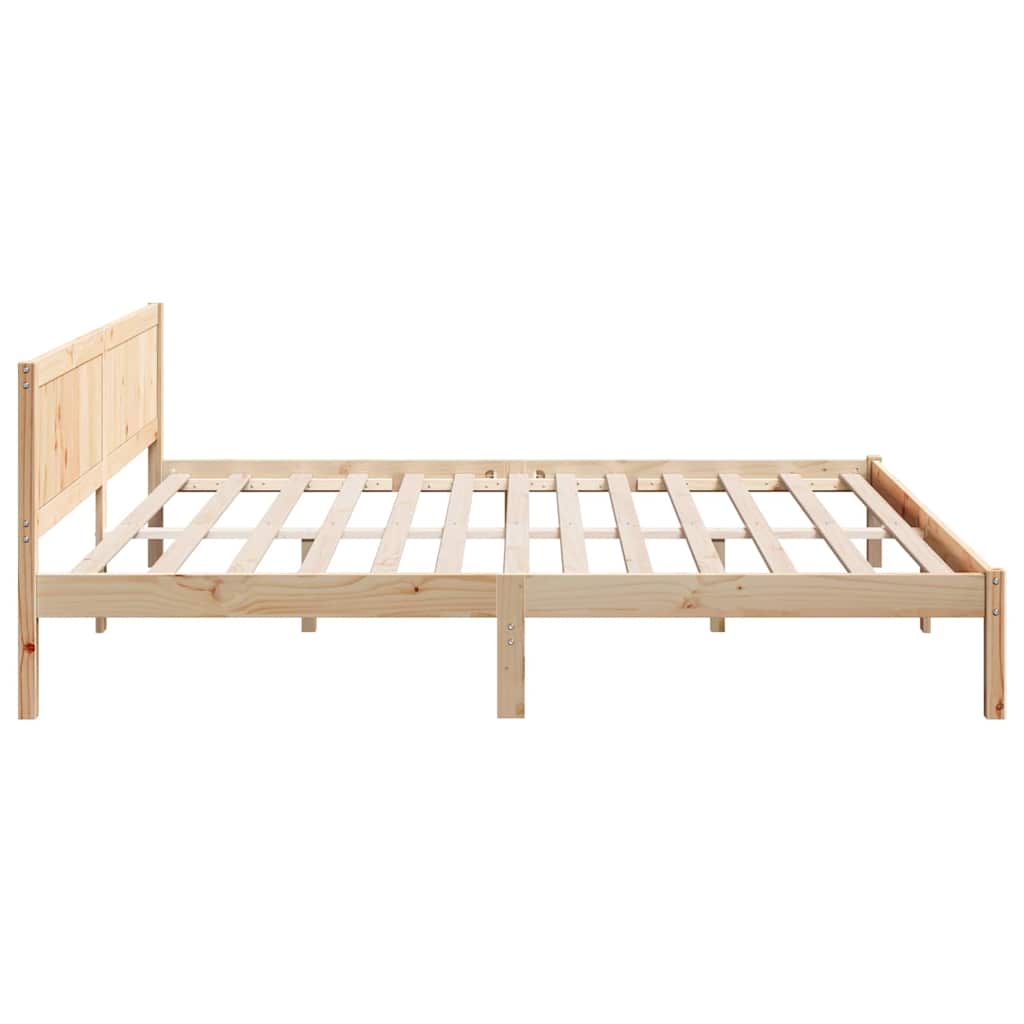 Bed Frame Brown 200 x 200 cm Solid Pine wood