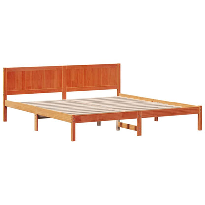 Bed Frame Brown 200 x 200 cm Solid Pine wood