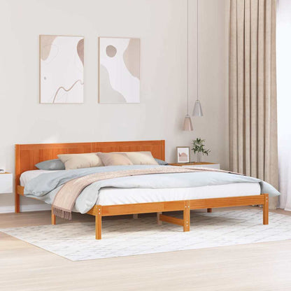 Bed Frame Brown 180 x 200 cm Solid Pine wood