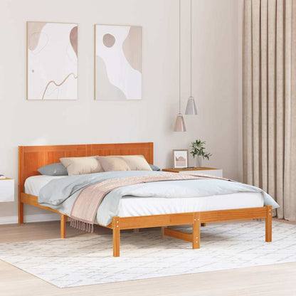 Bed Frame Brown 160 x 200 cm Solid Pine wood