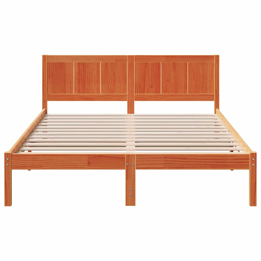 Bed Frame Brown 160 x 200 cm Solid Pine wood