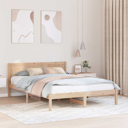 Bed Frame Brown 150 x 200 cm Solid Pine wood