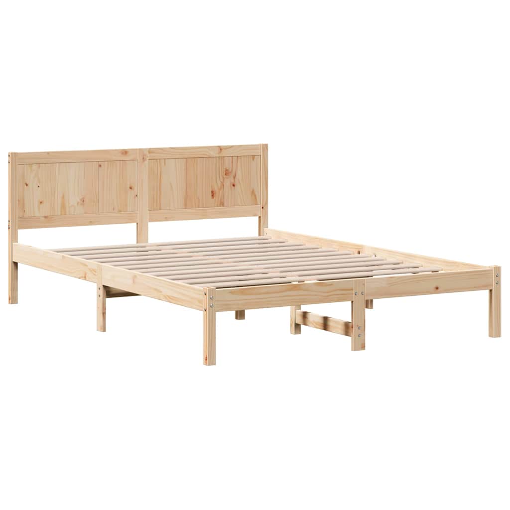 Bed Frame Brown 150 x 200 cm Solid Pine wood