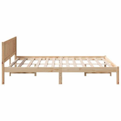 Bed Frame Brown 150 x 200 cm Solid Pine wood