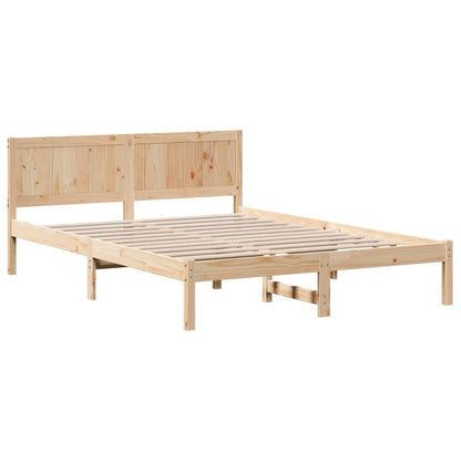 Bed Frame Brown 140 x 200 cm Solid Pine wood