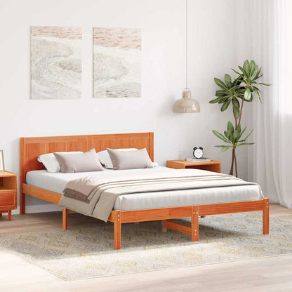 Bed Frame Brown 140 x 200 cm Solid Pine wood