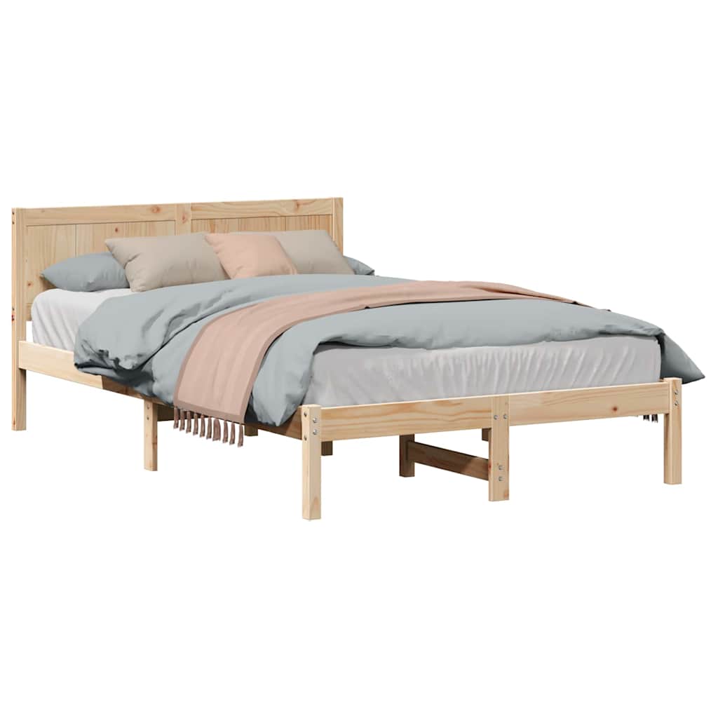 Bed Frame Brown 120 x 200 cm Solid Pine wood