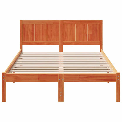 Bed Frame Brown 135 x 190 cm Solid Pine wood