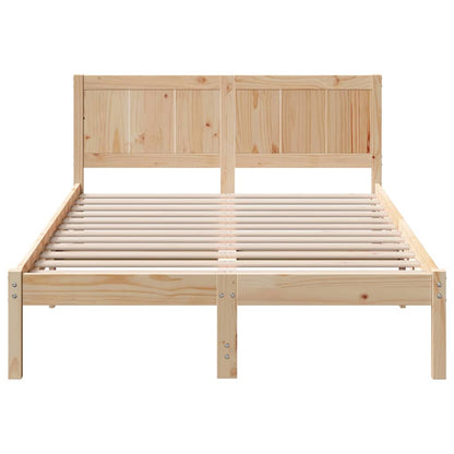 Bed Frame Brown 120 x 190 cm Solid Pine wood