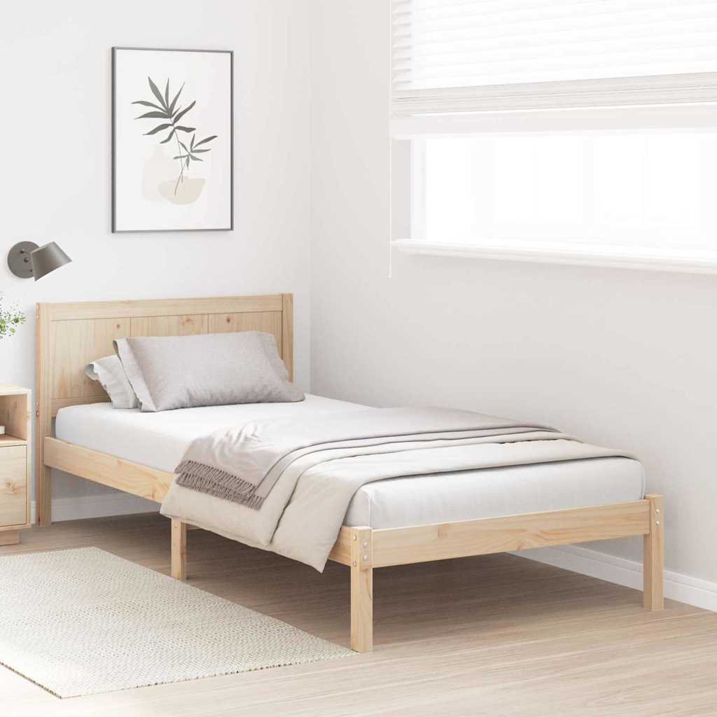 Bed Frame Brown 80 x 200 cm Solid Pine wood