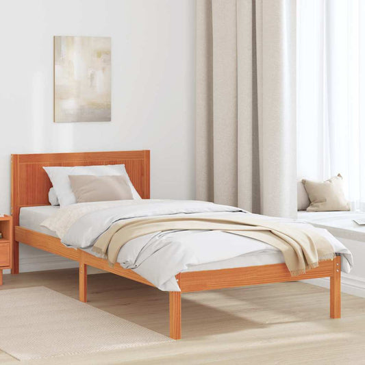 Bed Frame Brown 80 x 200 cm Solid Pine wood