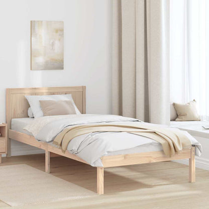 Bed Frame Brown 90 x 200 cm Solid Pine wood