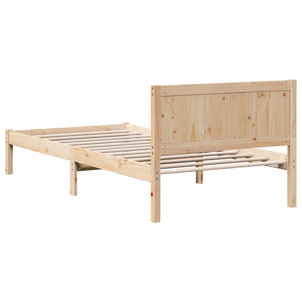 Bed Frame Brown 90 x 200 cm Solid Pine wood