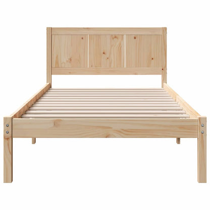 Bed Frame Brown 90 x 200 cm Solid Pine wood