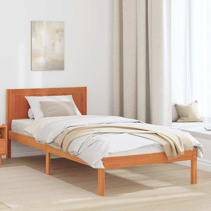 Bed Frame Brown 90 x 190 cm Solid Pine wood