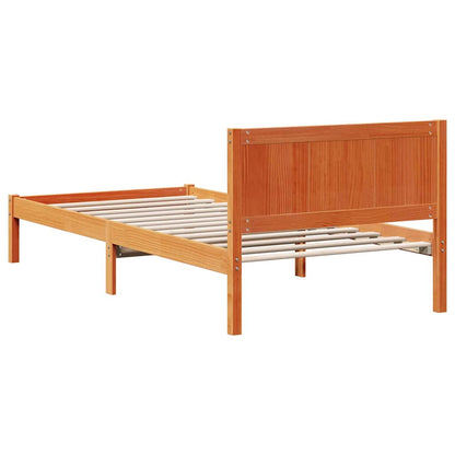 Bed Frame Brown 90 x 190 cm Solid Pine wood