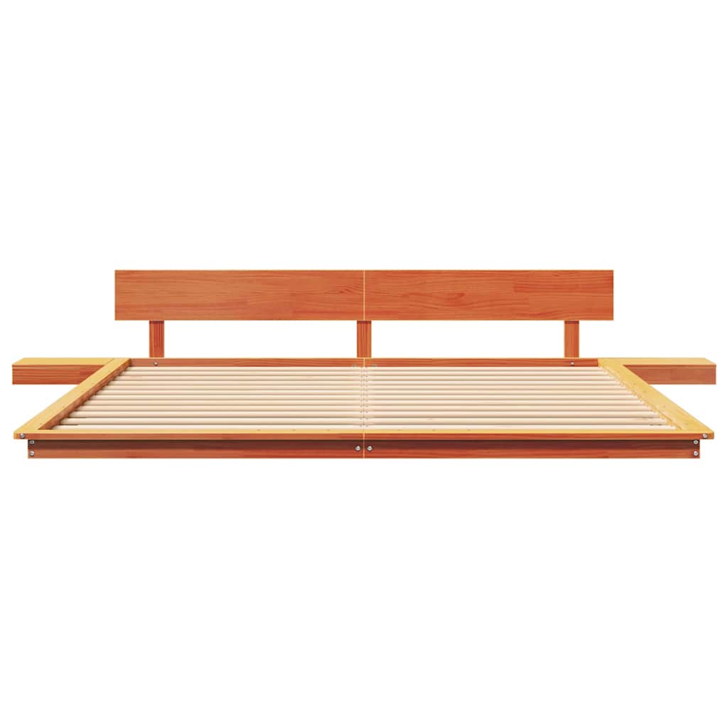 Bed Frame Brown 200 x 200 cm Wood