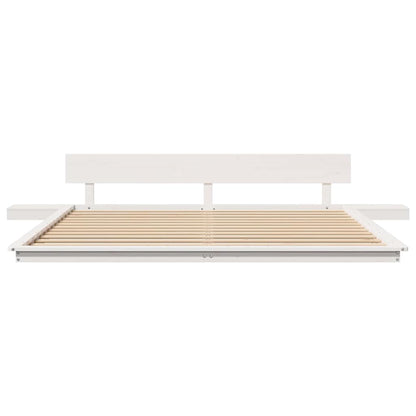 Bed Frame White 180 x 200 cm Wood