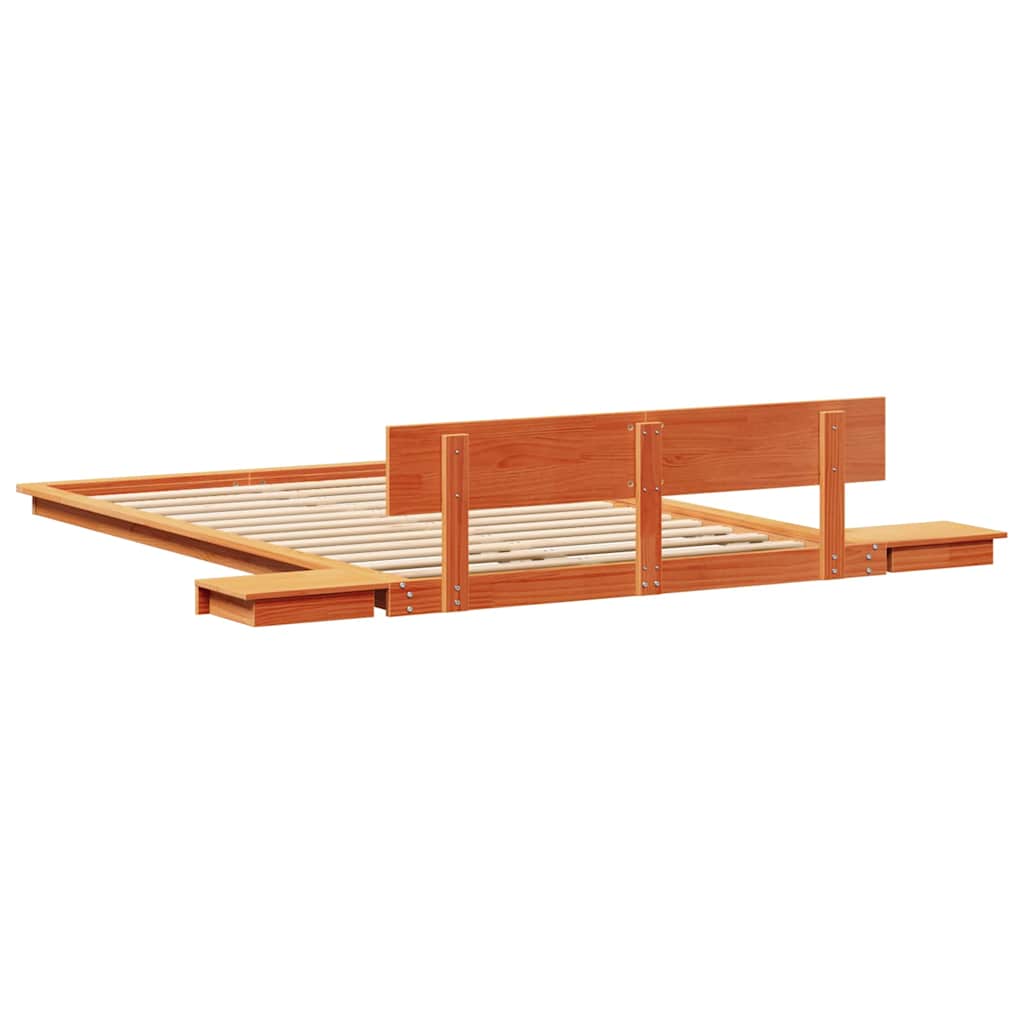 Bed Frame Brown 120 x 200 cm Wood