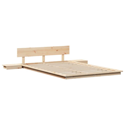 Bed Frame Brown 135 x 190 cm Wood