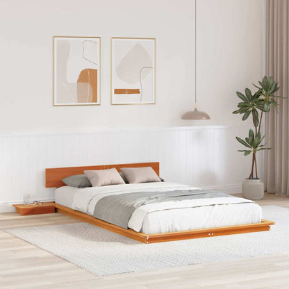 Bed Frame Brown 135 x 190 cm Wood