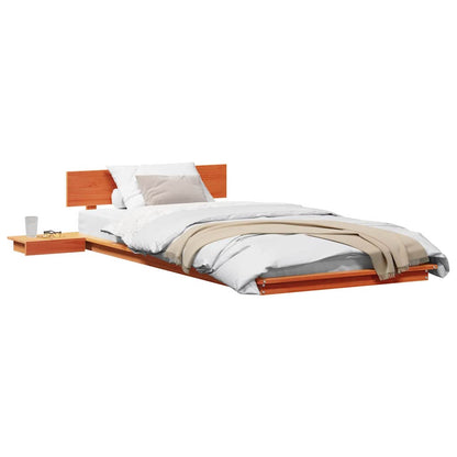 Bed Frame Brown 90 x 200 cm Wood