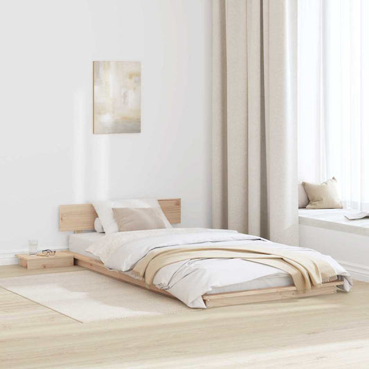 Bed Frame Brown 80 x 200 cm Wood