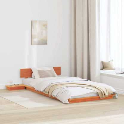 Bed Frame Brown 75 x 190 cm Wood