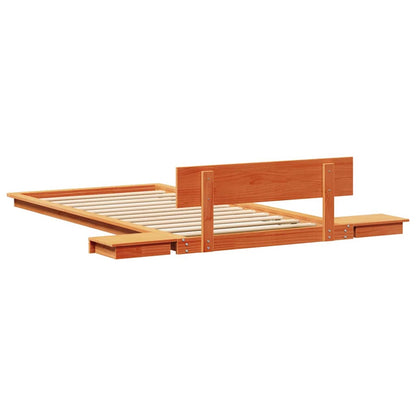 Bed Frame Brown 75 x 190 cm Wood