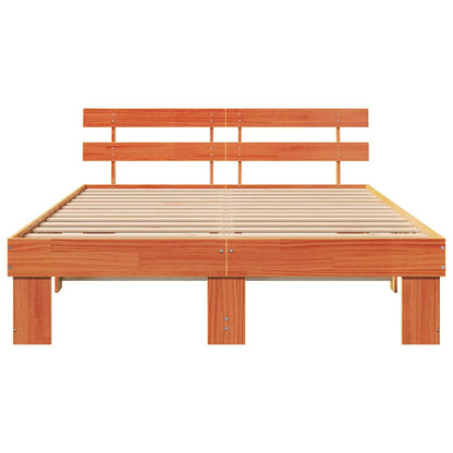 Bed Frame with Headboard Brown 160 x 200 cm