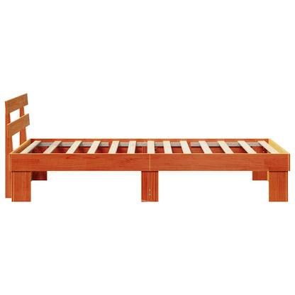 Bed Frame with Headboard Brown 90 x 200 cm