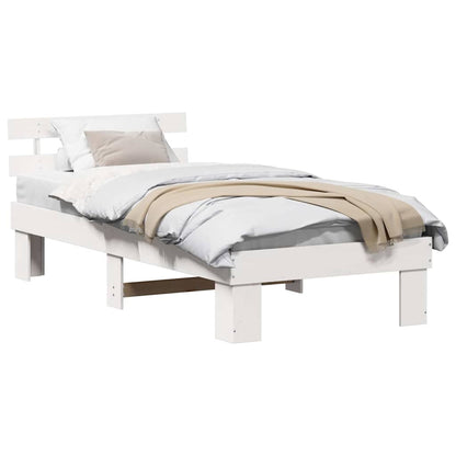 Bed Frame with Headboard White 80 x 200 cm