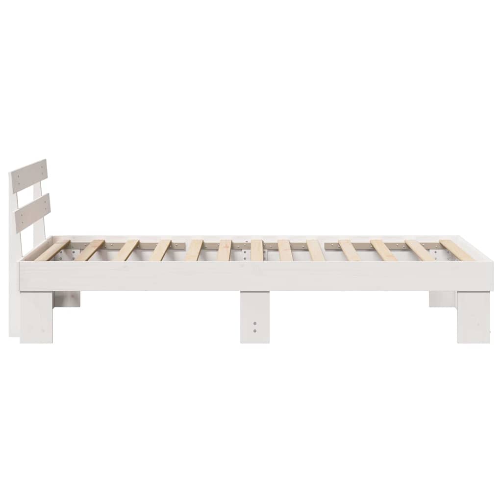 Bed Frame with Headboard White 80 x 200 cm