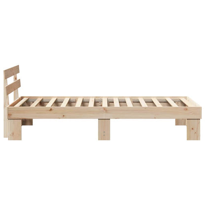 Bed Frame with Headboard Brown 90 x 190 cm