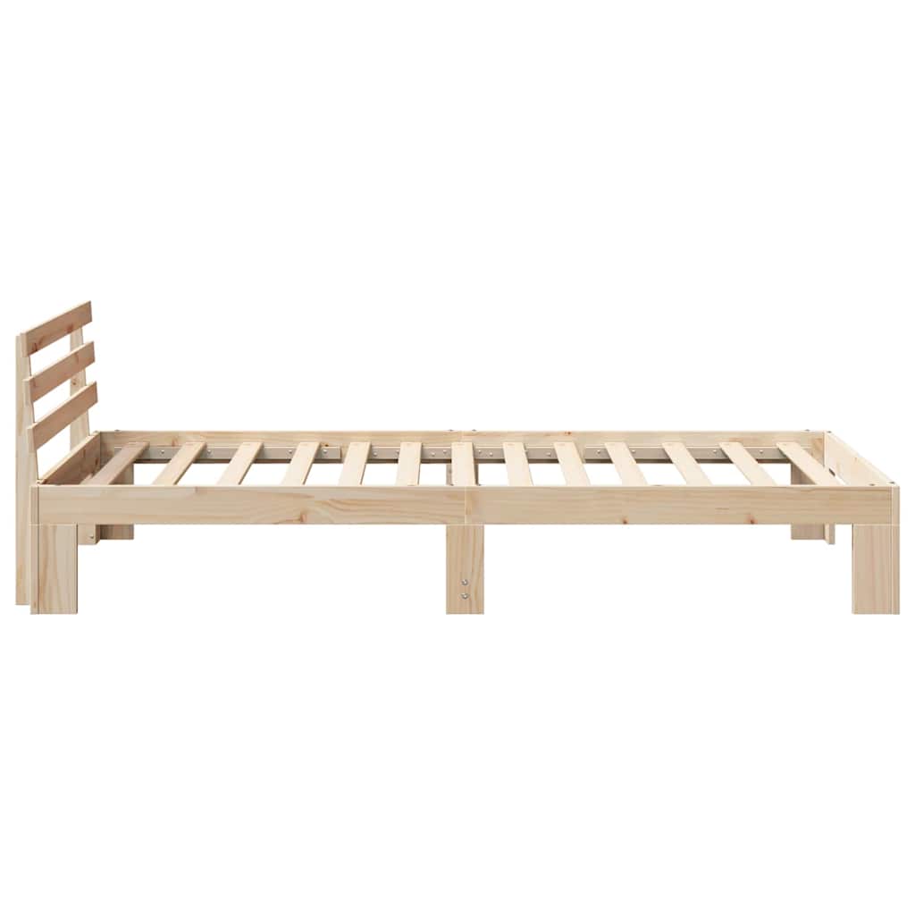 Bed Frame with Headboard Brown 80 x 200 cm Solid Pine wood
