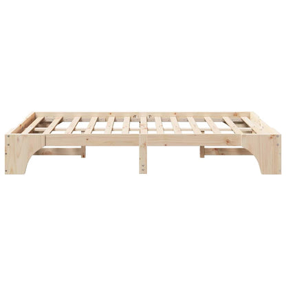 Bed Frame Natural 120 x 200 cm Solid Pine Wood